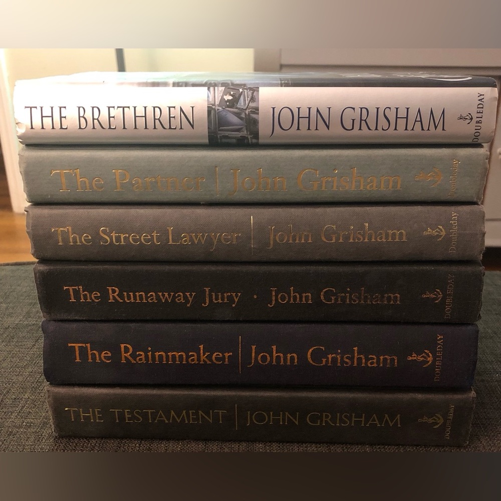 SIX John Grisham 1st Edition books Signed